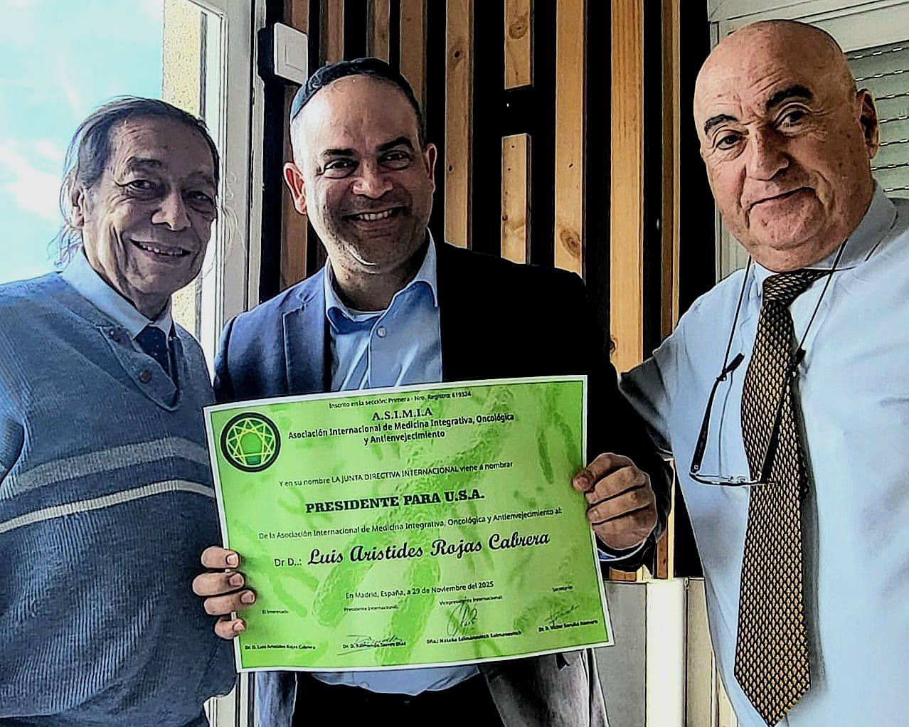 Nombramiento del Dr. Luis Rojas como Presidente para USA de la Asociación Internacional de Medicina Integrativa